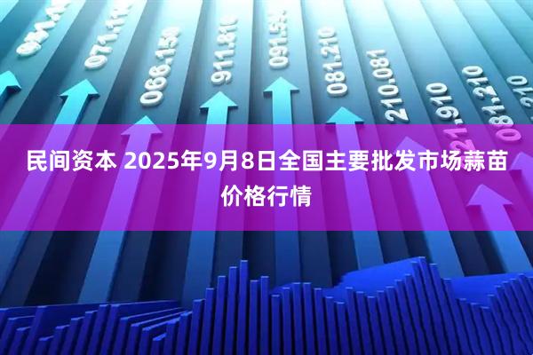 民间资本 2025年9月8日全国主要批发市场蒜苗价格行情