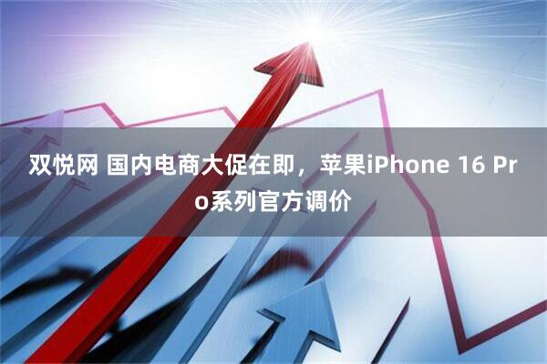 双悦网 国内电商大促在即，苹果iPhone 16 Pro系列官方调价